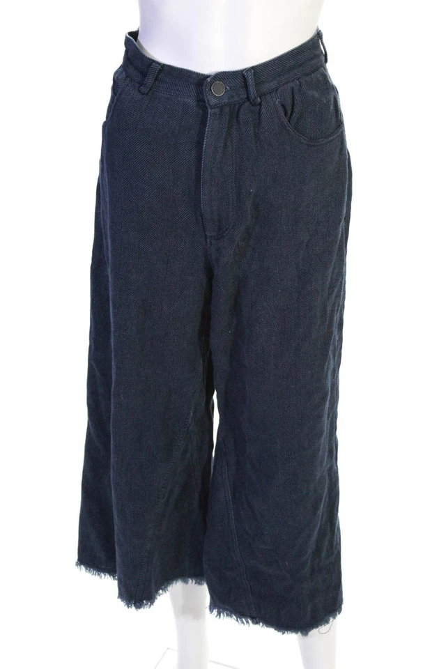 Pantalones cortos Kendall + Kylie para mujer de pierna ancha azules talla extra pequeña 10863608 Foto 1 de 4