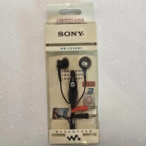 Vintage SONY Earbuds With Microphone Japan WM-E806MV - Brand NEW - Made in Korea - Picture 1 of 7
