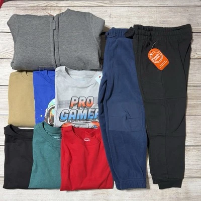 Boy Lot Of Clothes Size 4-5. NWT! 9 Pieces For Fall/Winter. Casual, Colorful - Image 1 of 4