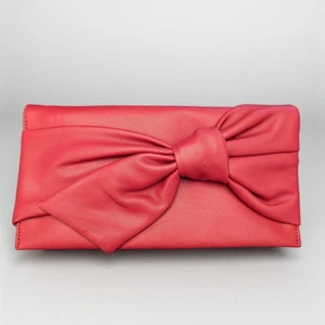 INC International Concepts Women's Red Bowah Hands Through Clutch - Picture 1 of 18