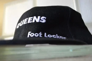 Queens Foot Locker Strap Back Adjustable Hat Unisex Adult Black & White - Picture 1 of 6