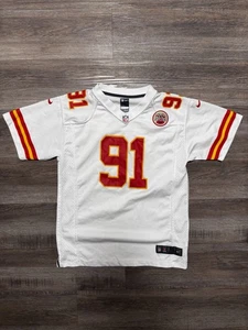 Kansas City Chiefs Tamba Hali #91 Nike On-Field Player Home Jersey Sz XL Youth - Picture 1 of 8