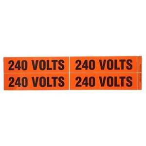 PANDUIT PCV-240BY MARCADOR CABLE VOLTAJE VINILO NEGRO Y NARANJA PREMARCADO (PAQUETE DE 5) - Imagen 1 de 3
