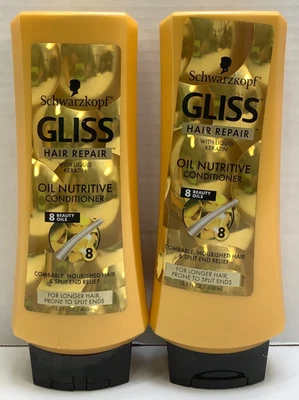 Schwarzkopf GLISS Aceite Reparador de Cabello Acondicionador Nutritivo, Queratina Líquida, 13.6oz Foto 1 de 4