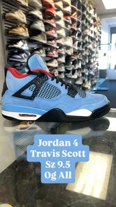 NIKE AIR JORDAN 4 RETRO OG x TRAVIS SCOTT CACTUS JACK SZ 9.5 308497-406 BOX RARE - Picture 1 of 5