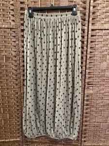 LILLITH Pleated Bubble Skirt Polka Dot Sz Large Made In France - Picture 1 of 11