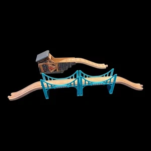 Thomas Train and Friends Wooden Sodor Bay Bridge and Abandoned Mine Shaft - Picture 1 of 12