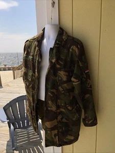 Vintage XL Dutch Army 8 Pocket Jungle Camo Jacket SEYNTEX Military Style CMO1 - Picture 1 of 22