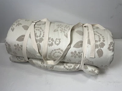 Estera de yoga Roll Up and Go HuggerMugger 100 % algodón con patrón floral usada Foto 1 de 4