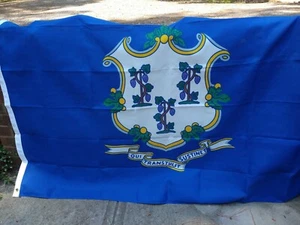 New Connecticut State Flag 4'x6' High Quality Polyester With Grommets Made USA  - Picture 1 of 3
