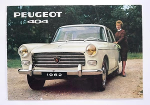Prospekt Broschüre Peugeot 404 Limousine saloon, Ausgabe 1962 original alt - Picture 1 of 1