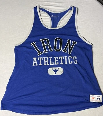 Camiseta Regata Masculina Under Armour Project Rock Iron Athletics Tamanho 2XL Muscle Top - Imagem 1 de 4