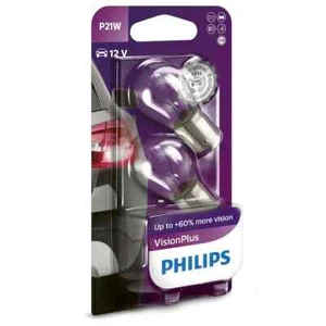 PHILIPS VISION PLUS P21W Genuine SIGNALLING BULBS (PAIR) - Picture 1 of 2