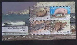 AAT 2011 50th Ann WWF Dudong elephant seal MS MS213 MNH UM unmounted - Picture 1 of 1