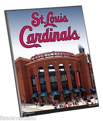 St Louis Cardinals 8" x 10" Wood Easel Sign - Image 1 of 2