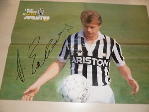 Maxi Poster Hurrà Juventus cm.54x80 Zavarov Juventus con Autografo Originale ▓ - Bild 1 von 2