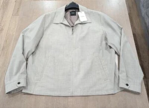 $565 Mens THEORY "Hazelton" Front Zip Jacket Sand Melange XL - Picture 1 of 7