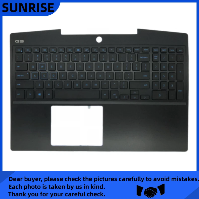 for Dell G Series G3 3590 Upper Case Palmrest Keyboard With Backlit 0P0NG7