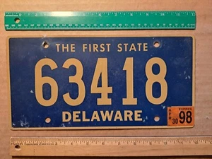 License Plate, Delaware, 1998, Passenger, 63418 - Picture 1 of 2