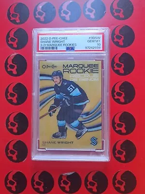 2022-23 Shane Wright 3D Marquee Rookie PSA 10 O-Pee-Chee # 3D-SW RC Seattle OPC - Image 1 of 2