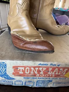 STIVALI DONNA TONY LAMA VINTAGE CON SCATOLA E SCONTRINI, TAGLIA 285 O 8,5B, SPLENDIDI E PULITI++ - Foto 1 di 24