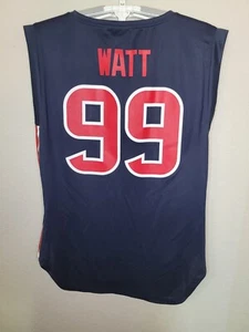 NIKE J.J. WATT Houston Texans "Color Rush" Sleeveless Blue Medium Jersey M59 - Picture 1 of 8