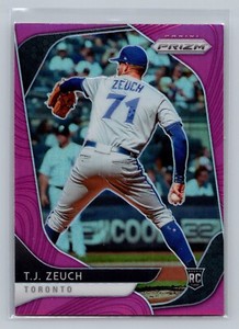 2020 Panini Prizm #3 T.J. Zeuch Pink Prizm Toronto Blue Jays