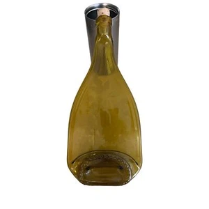 Vintage Handmade Melted Wine Bottle Spoon Rest, Cheese Tray Bar Art - Picture 1 of 8