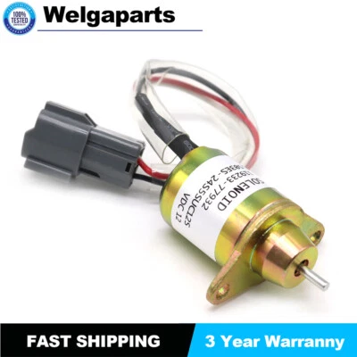 For Yanmar John Deere Tractor Fuel Shutdown Diesel Shut Off Solenoid 11923377932 - Image 1 of 4