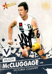Signed 2016 BRISBANE LIONS AFL Card HUGH MCCLUGGAGE Future Force - Picture 1 of 2