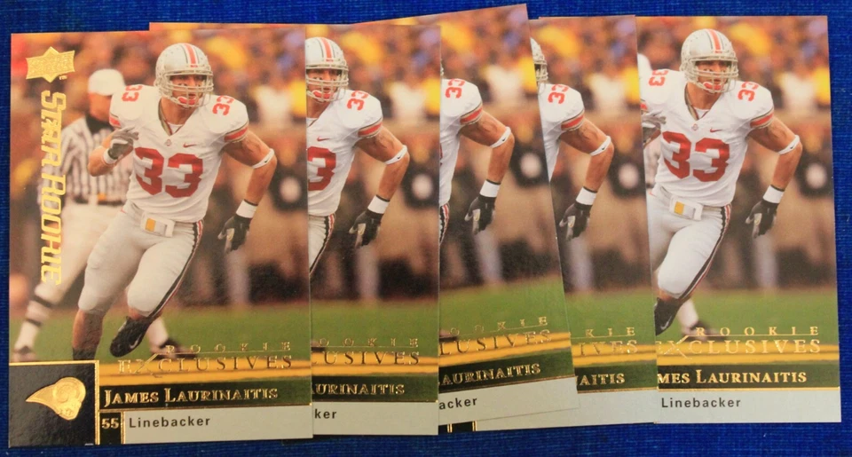 JAMES Laurinitus 2009 UPPER DECK ROOKIE exclusives x5 rookie cards - Image 1 of 1