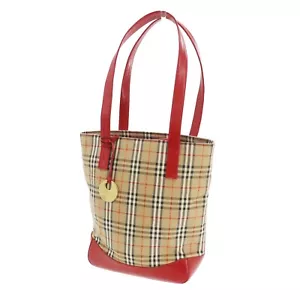 Burberry Umhängetasche gebraucht Burberry Check Beige Rot Canvas Vintage #CY6... - Bild 1 von 16