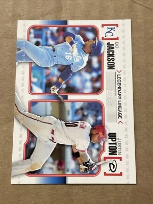2010 Topps Legendary Lineage LL-44 Bo Jackson Justin Upton - Image 1 of 4