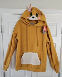 Funziez Silver Lilly Unisex XL Novelty Corgi Dog Hoodie Sweatshirt Costume NWT - Picture 1 of 9