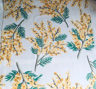 Mimosa Flower On Cream Cath Kidston FQ 50cm Square Lightweight cotton fabric new - Image 1 of 4