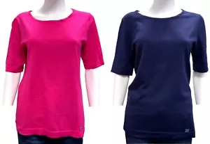 GIOIELLI DA CACCIA DONNA SET 2 MAGLIETTE MAGLIA FINE TG 34/36 ROSA/BLU - Foto 1 di 5