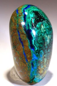 130 g 2.6" Sharp Polished Free Form Azurite Malachite Chrysocolla, Peru! AZS590 - Picture 1 of 4