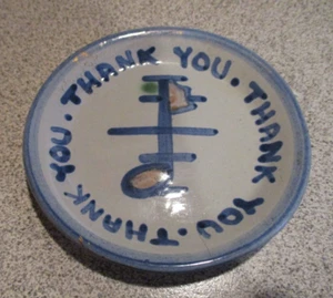 M. A. Hadley "Thank You" w Music Note Graphic 4" Coaster Trinket Dish - Picture 1 of 3