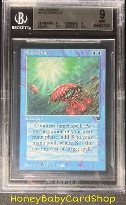 MTG Legends 1994 Mana Drain BGS 9.0 MINT Old School 93/94 - Image 1 of 4