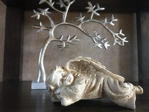 Decorative Sleeping Cherub Angel Indoor Outdoor Garden Statue - Picture 1 of 12