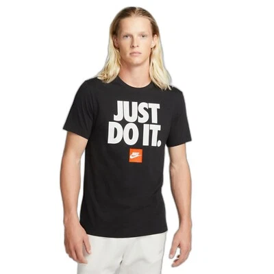 Nike BLACK "JUST DO IT" S/S T-SHIRT SZ:XLT DZ2989-010 NWT - Image 1 of 3