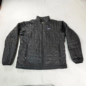 Patagonia Nano Puff Jacket Mens Large Black Full Zip Primaloft Puffer Quilted - Picture 1 of 17