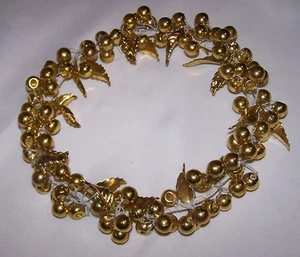6" Gold Beaded Candle Ring, NWT - Picture 1 of 2