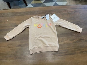 Moncler Girls’ Long Sleeve Logo Sweatshirt – Size 4A / 104 cm – Blush Pink New - Picture 1 of 4