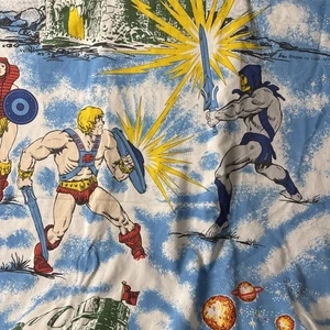 Vintage 1983 He-Man Masters Of The Universe komplettes flaches Laken Baumwollmischung amerikanisch - Bild 1 von 7