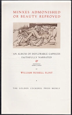 Minxes Admonished Golden Cockerel Press Prospectus William Russell Flint 1955 - Image 1 of 2
