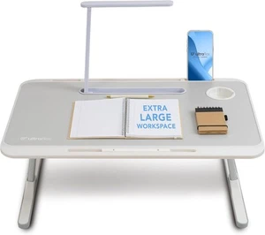 UltraFlex Premium Lap Desk with X-Large Workspace, Adjustable White and Gray - Afbeelding 1 van 9