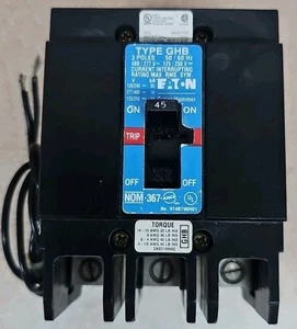 GHB3045S1 - Bolt-On 480V 45A 3 pole Breaker With 120V Shunt trip NOS - Picture 1 of 4