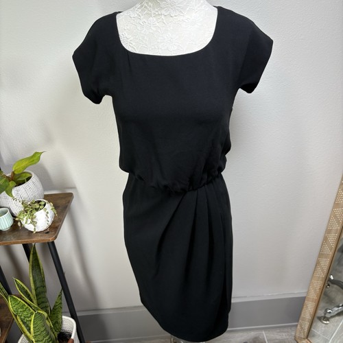 Abito Moschino economico e chic nero tubino elastico in vita taglia 4