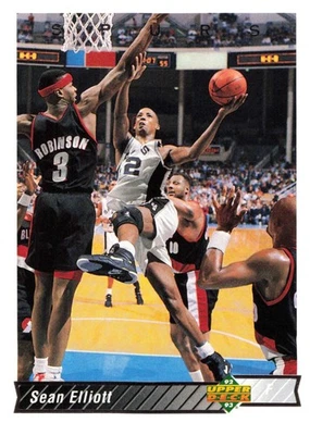 Sean Elliott 1992-93 Upper Deck #131 San Antonio Spurs Basketball - Image 1 of 2